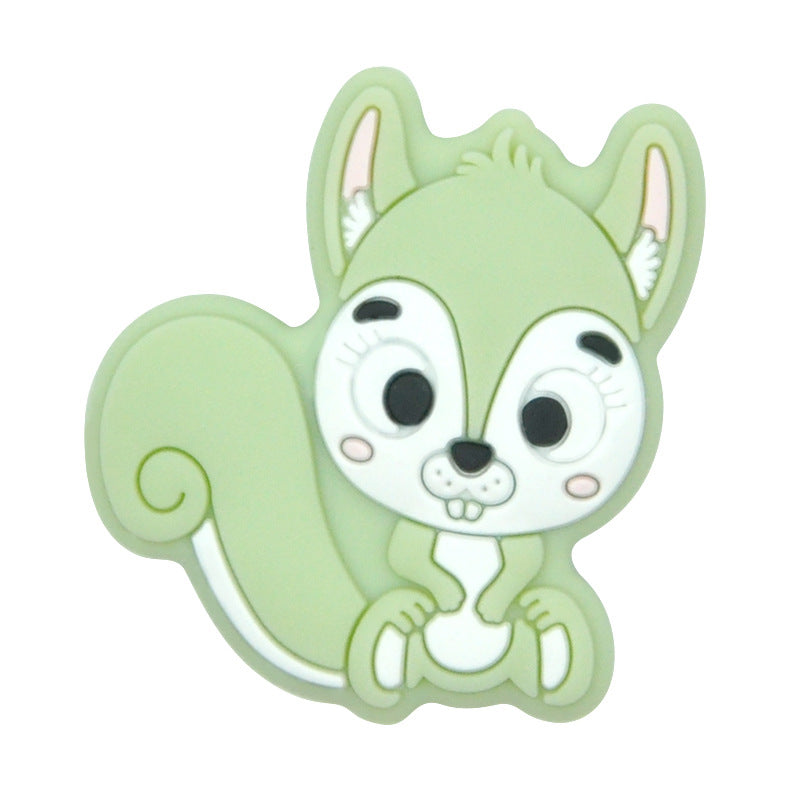 Cuentas de silicona de ardilla de 100 piezas al por mayor